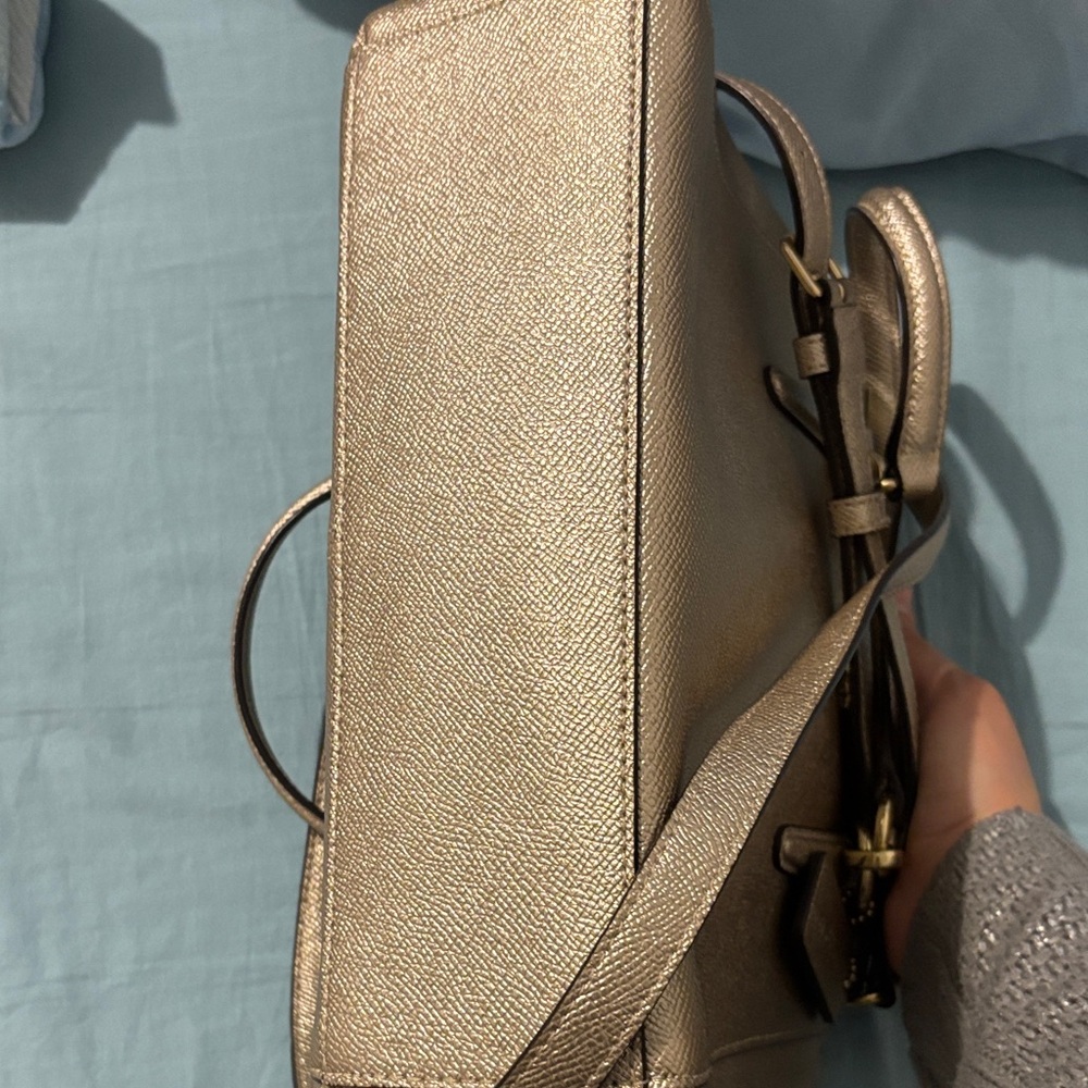 Coach Metallic Gold Shoulder Bag - Picture 4 of 7